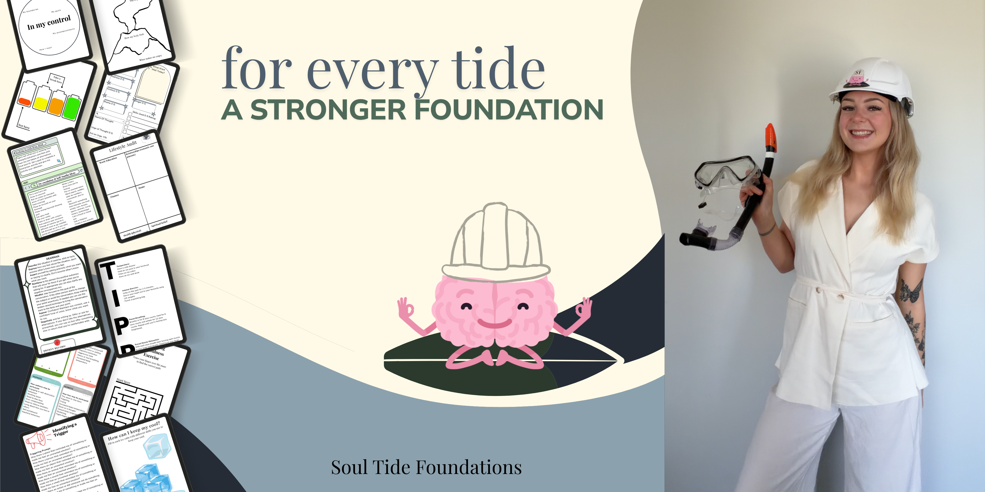 For every tide, a stronger foundation. Soul Tide Foundations worksheets and founder
